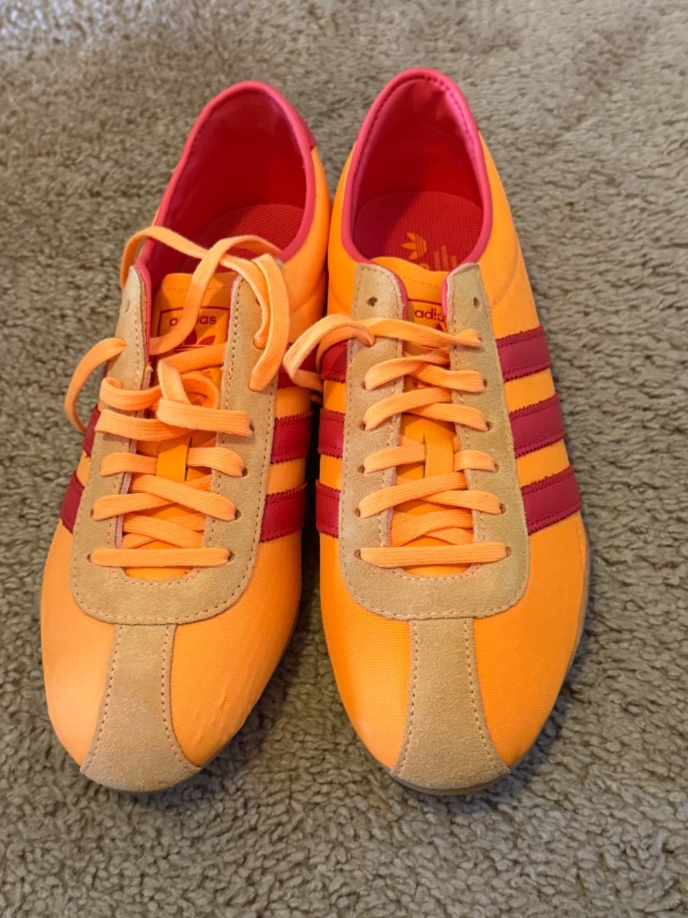 Adidas Originals Orange and Red Tokyo Sneakers (Cheeto colorway) 9.5W